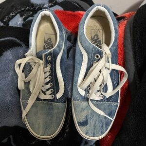 Denim print vans women’s size 8